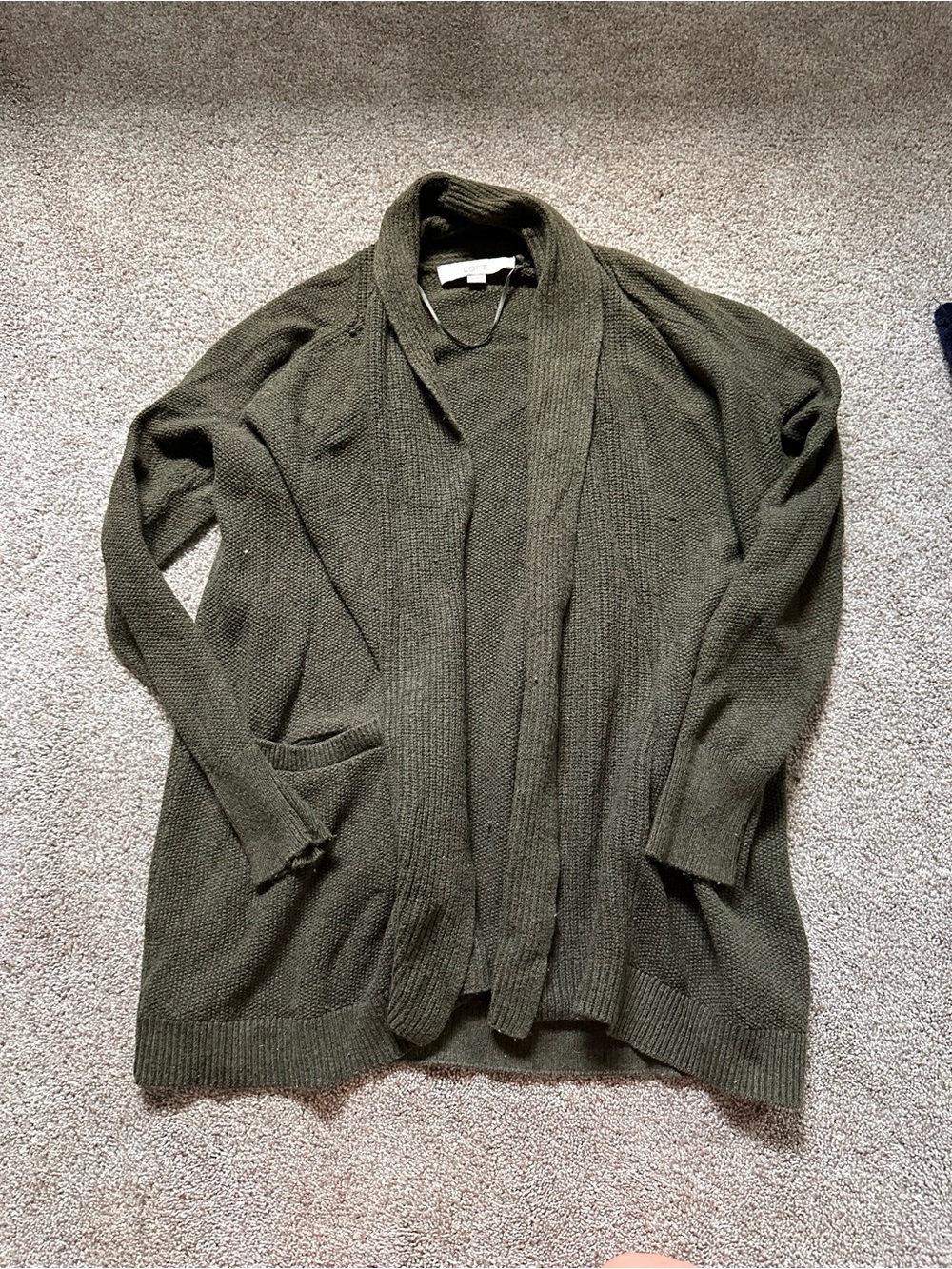 Olive Shawl Collar women’s  Sweater Cardigan xs